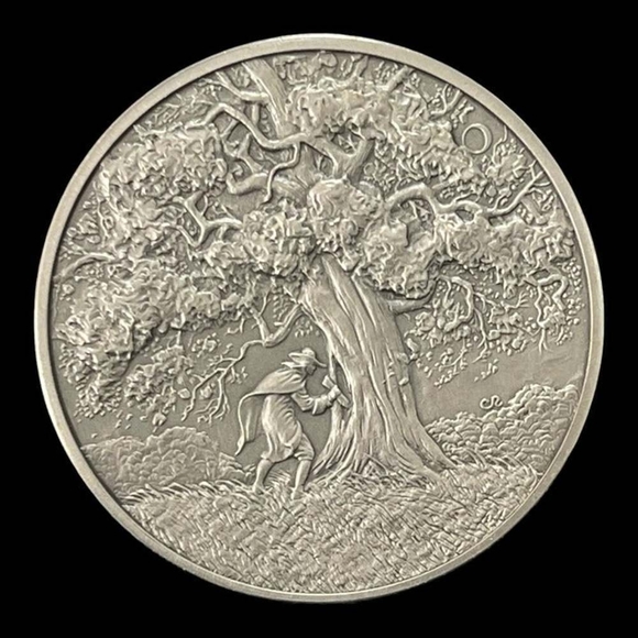 Vintage Medal History of Colonial America Pewter Coin Hiding Royal Charter - Picture 1 of 3